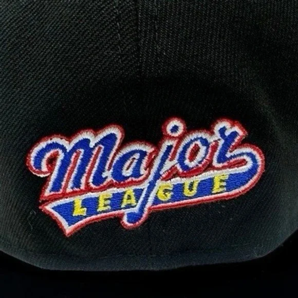 New Era 59FIFTY Major League Wild Thing Fitted Hat Size 8 Black Ricky Vaughn